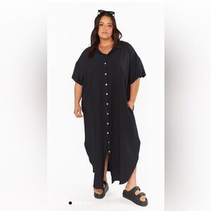 NWT! Show Me Your Mumu Buoy Button Down Dress in Black / Size 3X